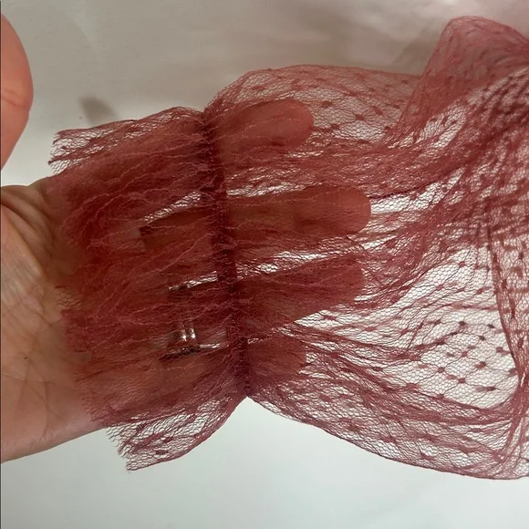 BY ANTHROPOLOGIE Tulle Sheer Balloon Sleeve Blouse Size Small - Picture 9 of 16